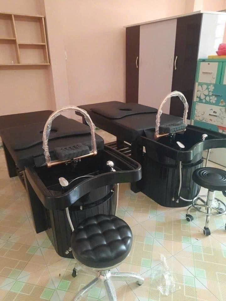 Giường Gội Đầu Bồn Sứ 2in1 có vòm dưỡng sinh